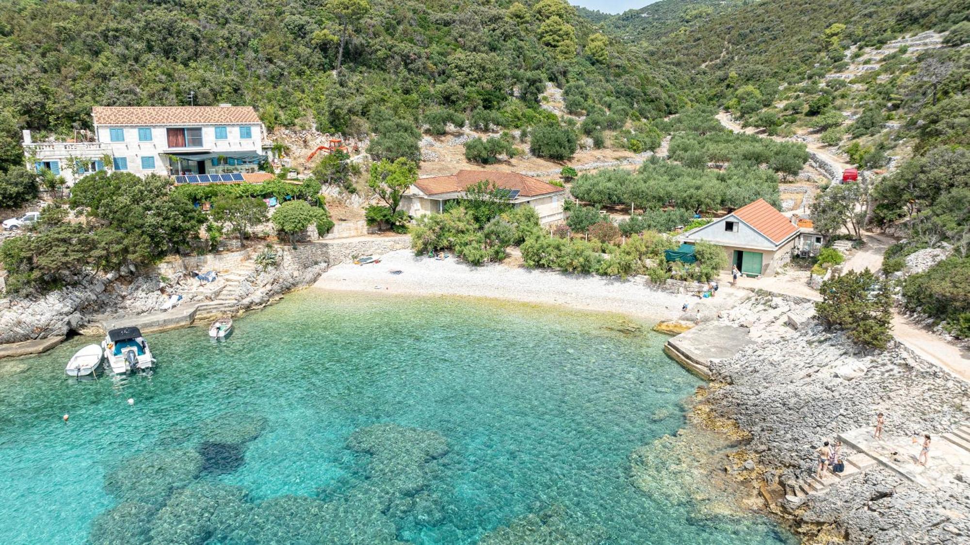 Seaside House For Families With Children Cove Rasohatica, Korcula - 4386 룸바르다 외부 사진