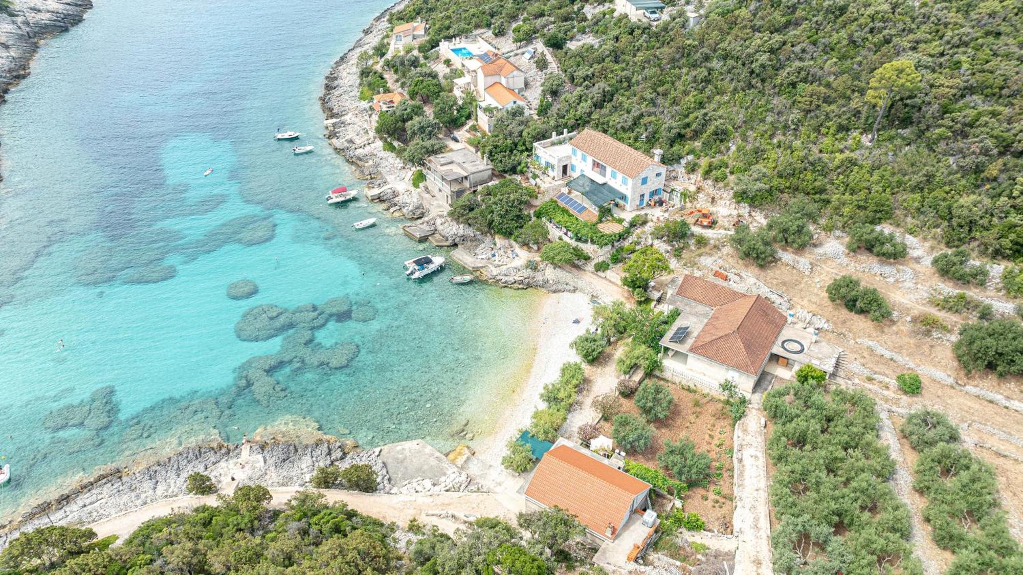 Seaside House For Families With Children Cove Rasohatica, Korcula - 4386 룸바르다 외부 사진